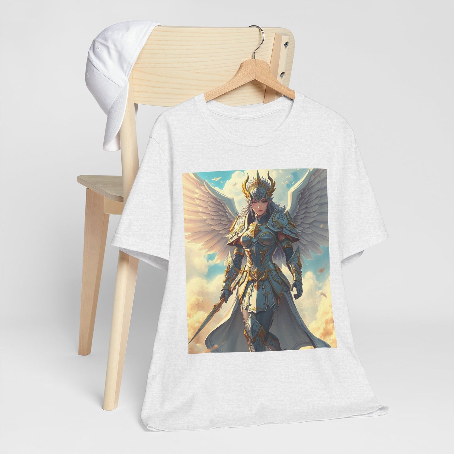 Angel Warrior T-Shirt — Fantasy Valkyrie Winged Armor Graphic Tee