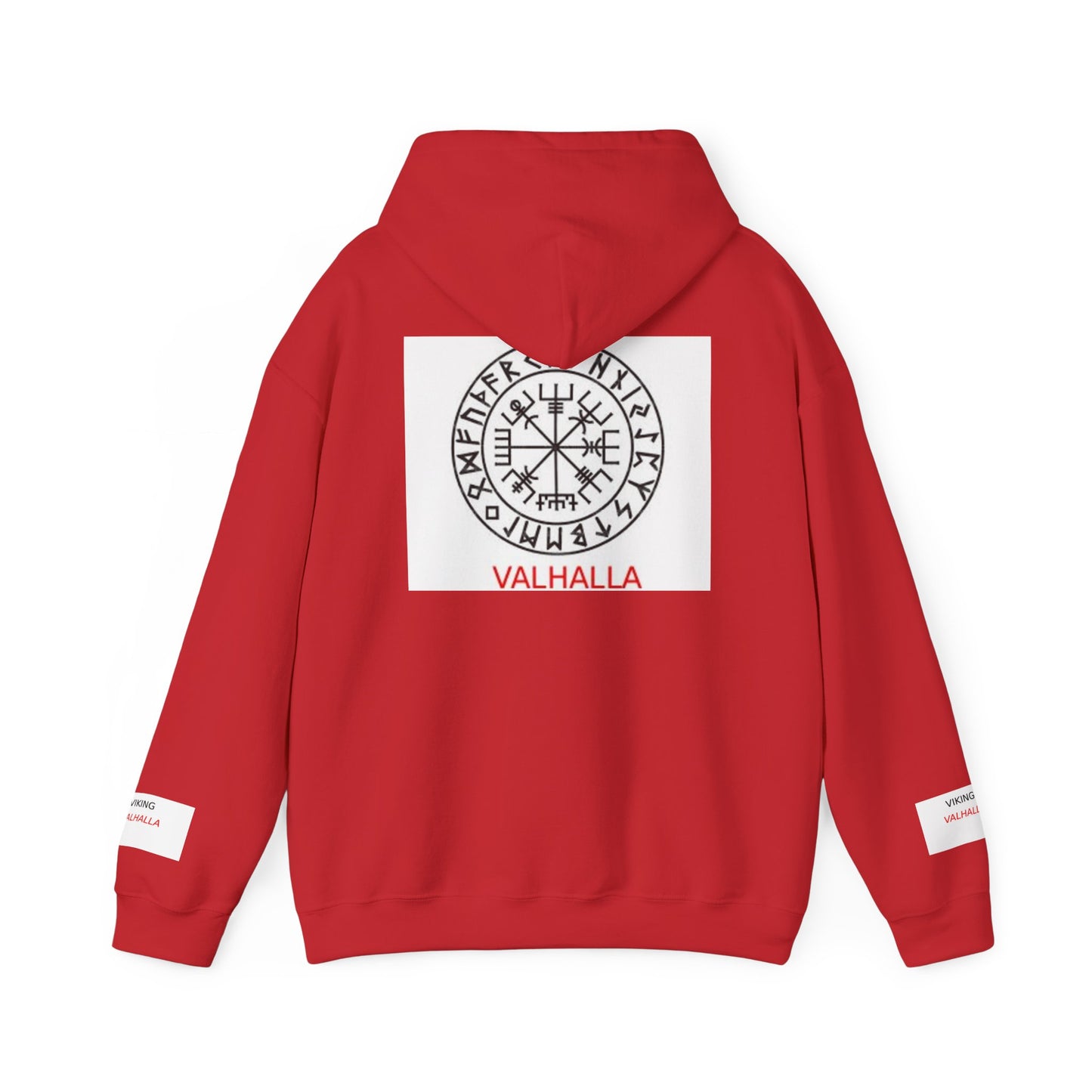 Viking Valhalla Hoodie — Norse Rune Shield Back Graphic