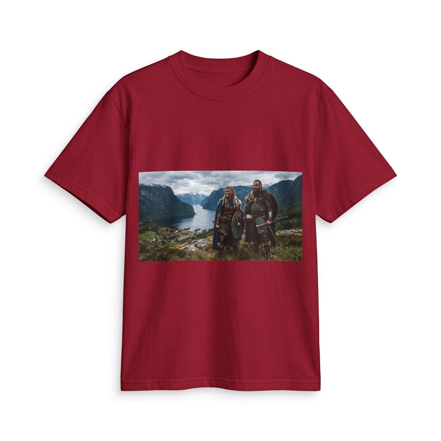 Viking Warriors Scenic Photo T‑Shirt