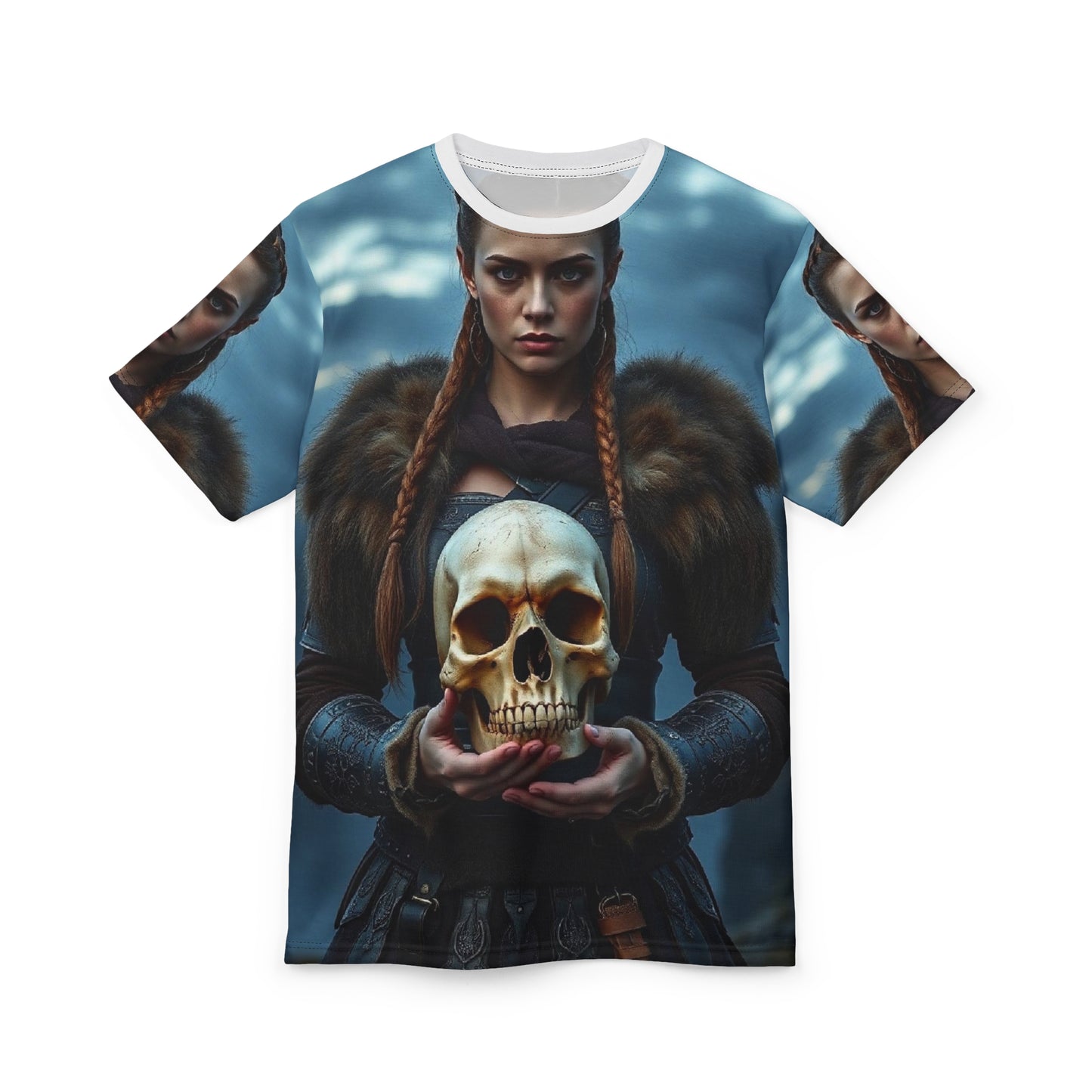 Viking Shieldmaiden Skull Graphic Tee