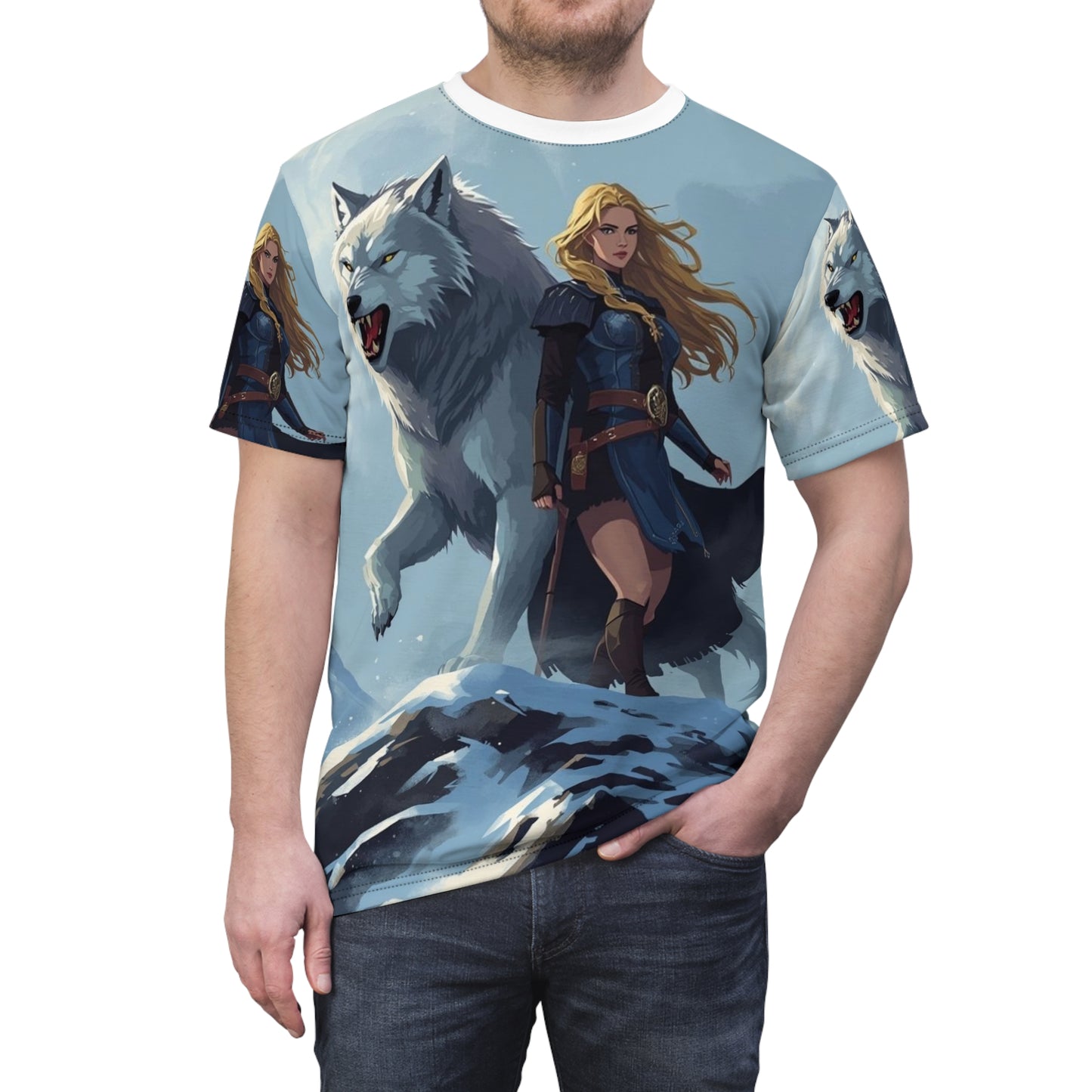 Valkyrie Wolf Protector All-Over Print Tee