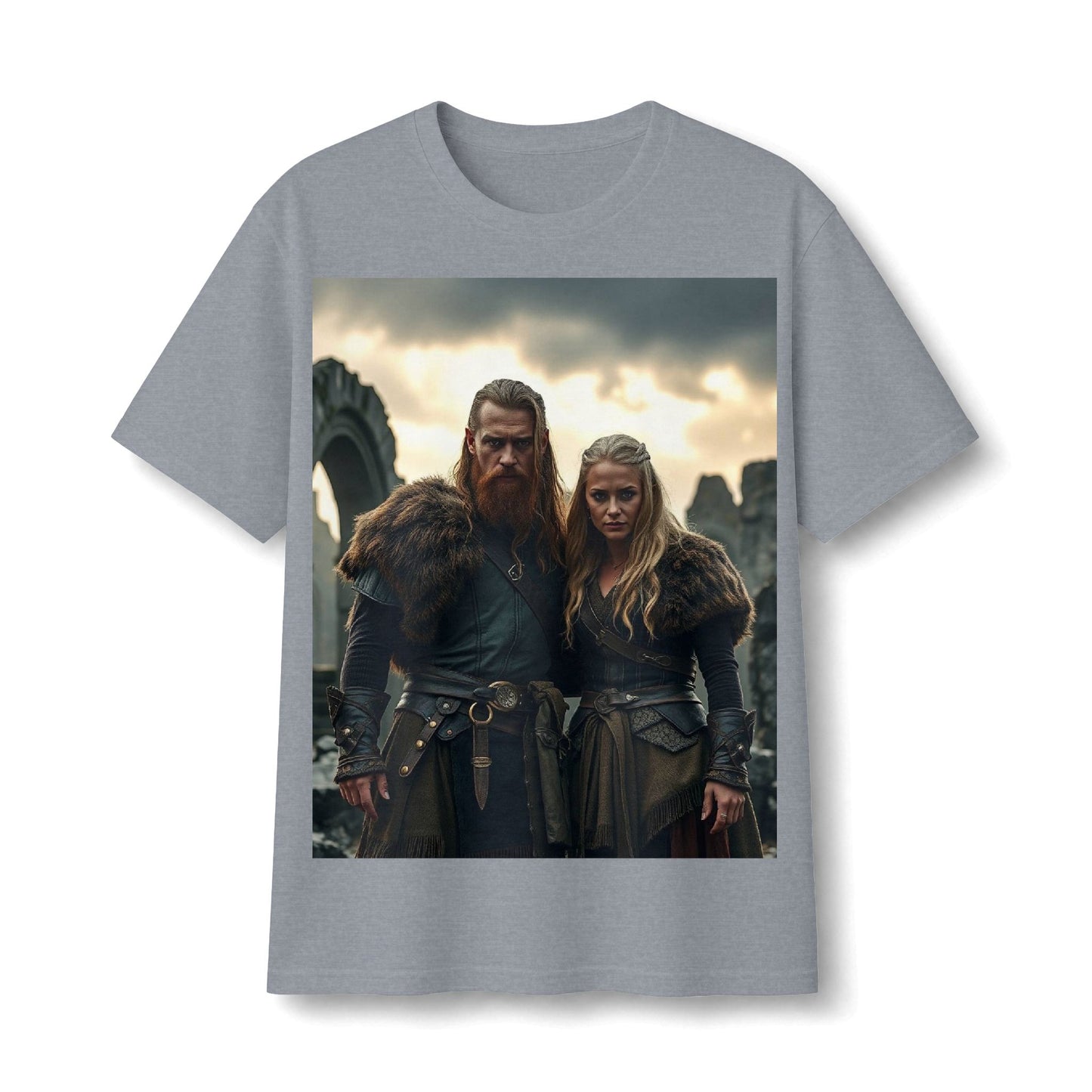 Viking Warrior Couple Graphic Tee
