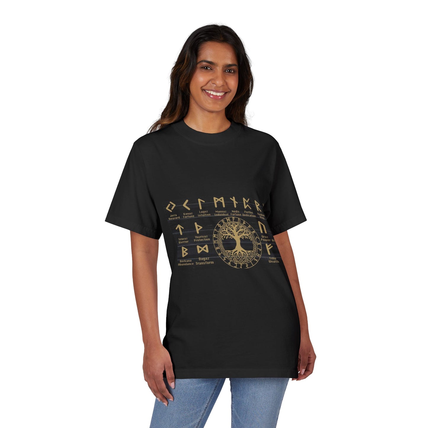 Viking Runes Tree of Life T-Shirt — Norse Rune Alphabet Graphic Tee