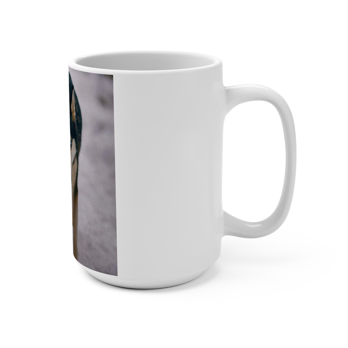 Siberian Husky Photo Mug 15oz – Winter Wolf Coffee Cup
