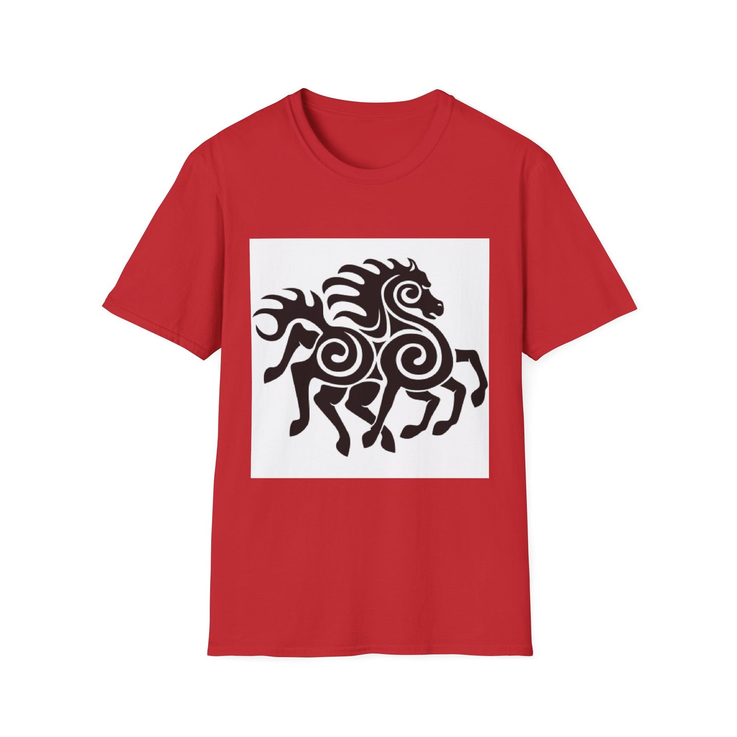 Tribal Horse Graphic T-Shirt — Celtic-Inspired Running Stallion Design