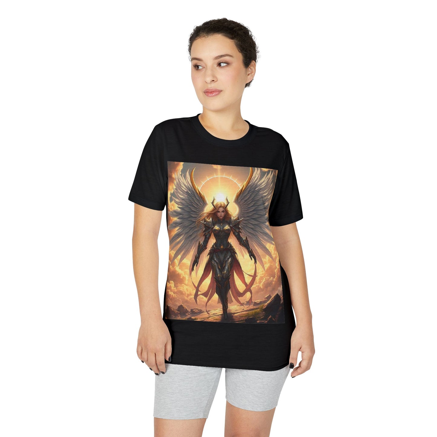 Angel Warrior T-Shirt — Radiant Valkyrie Fantasy Tee