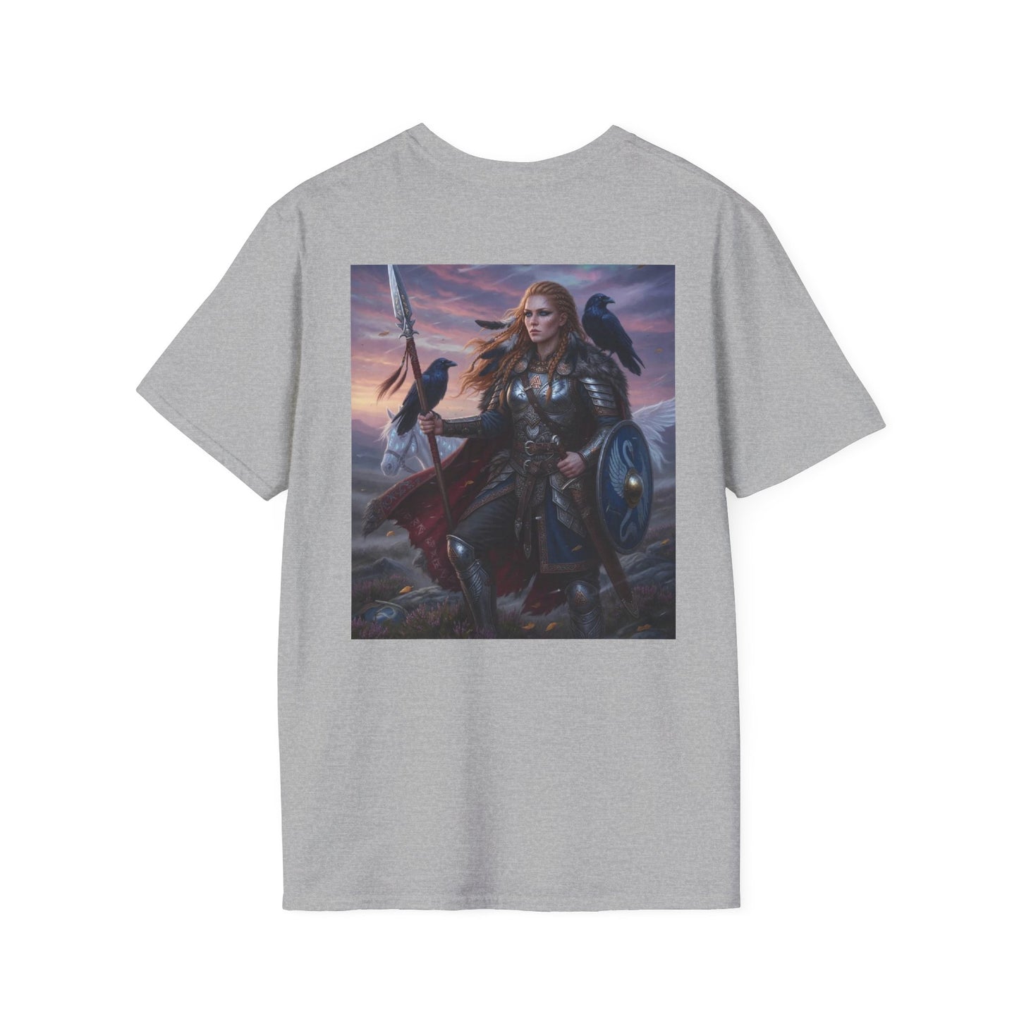 Valkyrie Warrior T-Shirt — Norse Shieldmaiden Art Tee