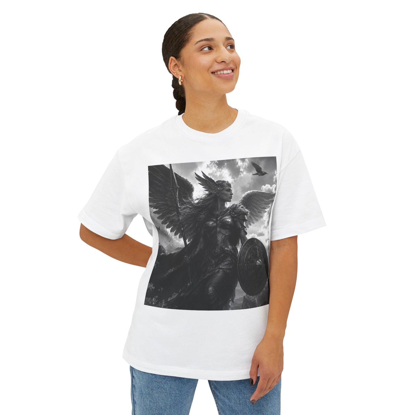 Valkyrie Warrior Tee — Nordic Myth Winged Shield Graphic Shirt