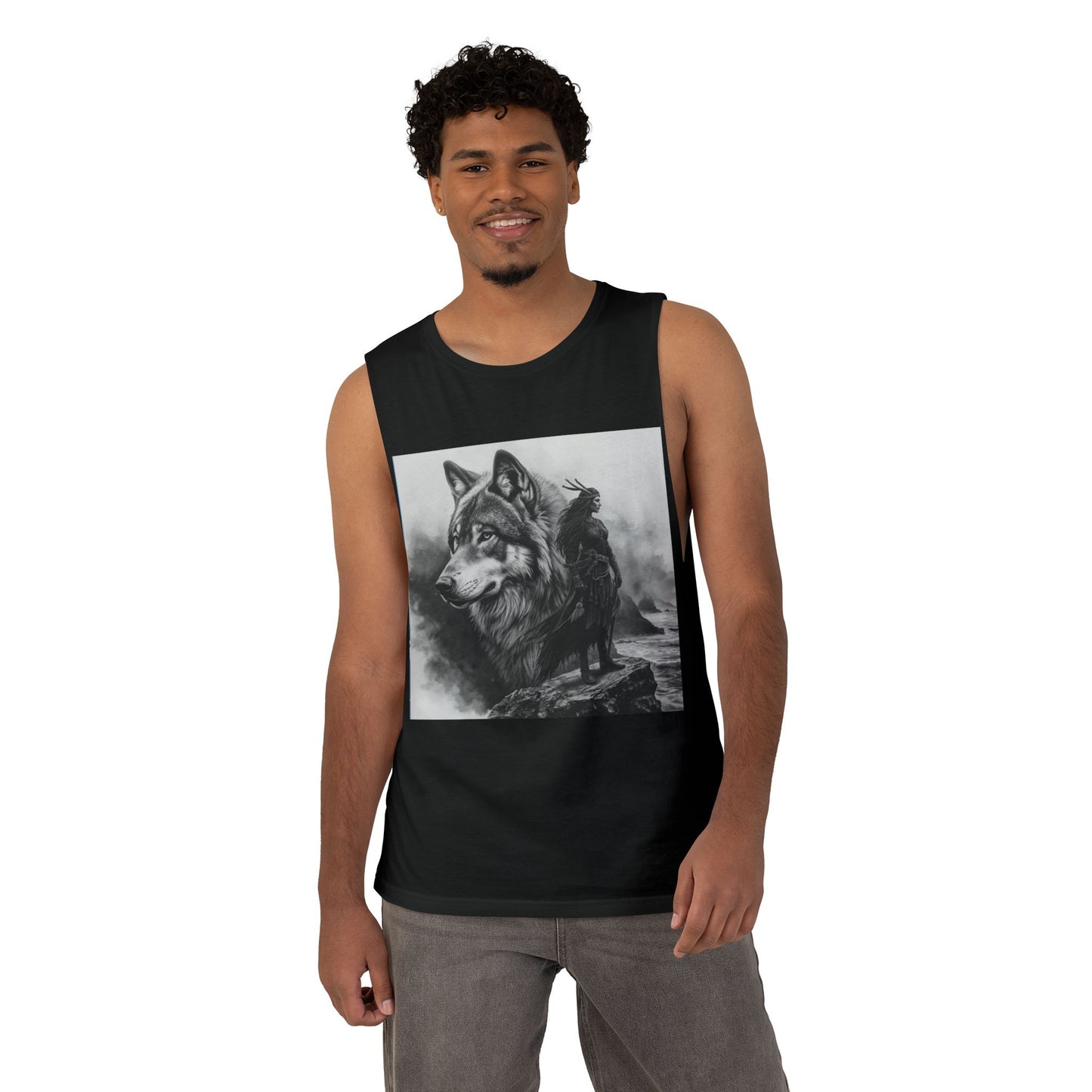 Wolf Spirit Tank Top — Native Rider Graphic Sleeveless Shirt