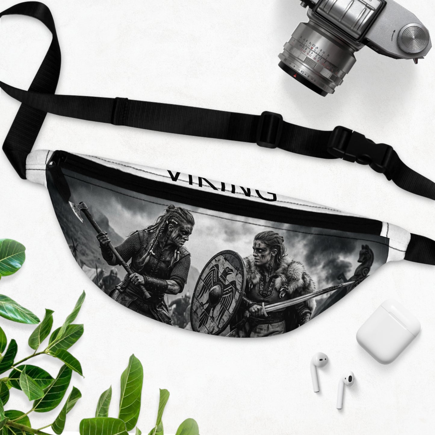 Viking Warriors Fanny Pack — Nordic Shield Battle Waist Bag