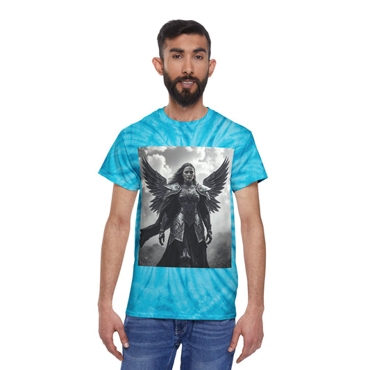 Angel Warrior Tie-Dye Tee — Yellow Cyclone Graphic T-Shirt