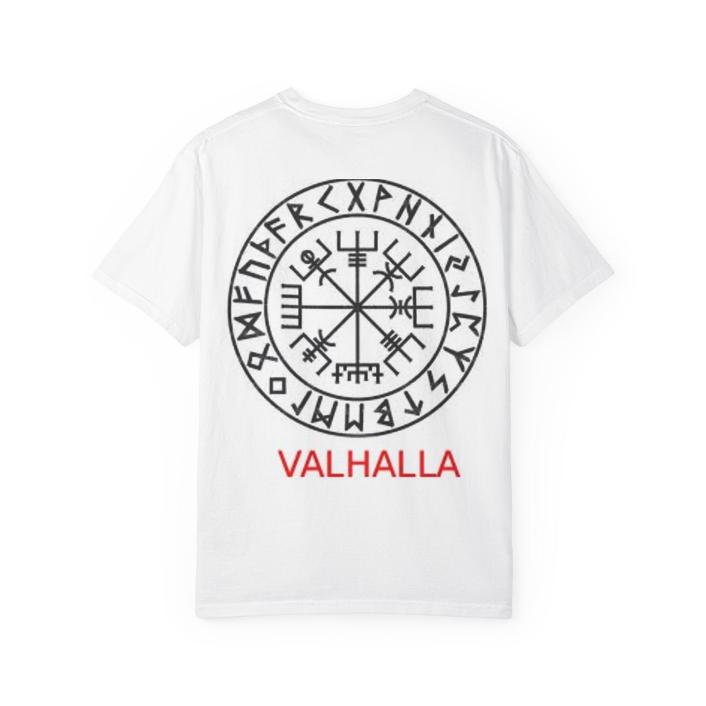 Viking Valhalla T‑Shirt — Norse Rune Compass Back Graphic