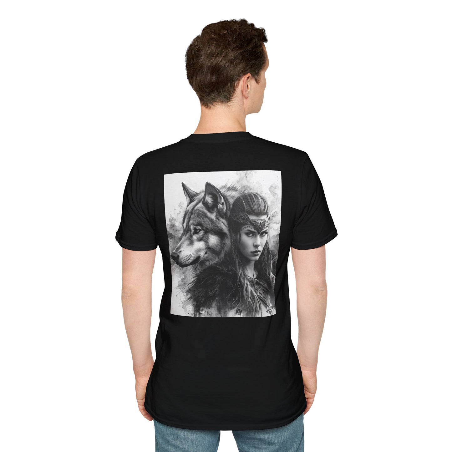 Wolf Spirit T-Shirt — Mystical Warrior Woman Graphic Tee