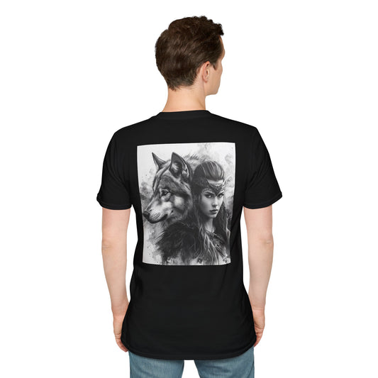 Wolf Spirit T-Shirt — Mystical Warrior Woman Graphic Tee