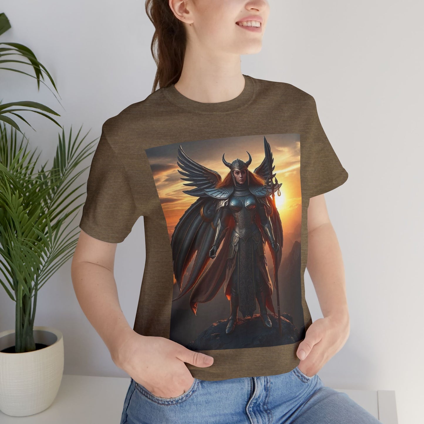 Valkyrie Warrior T-Shirt — Mythic Winged Armor Graphic Tee