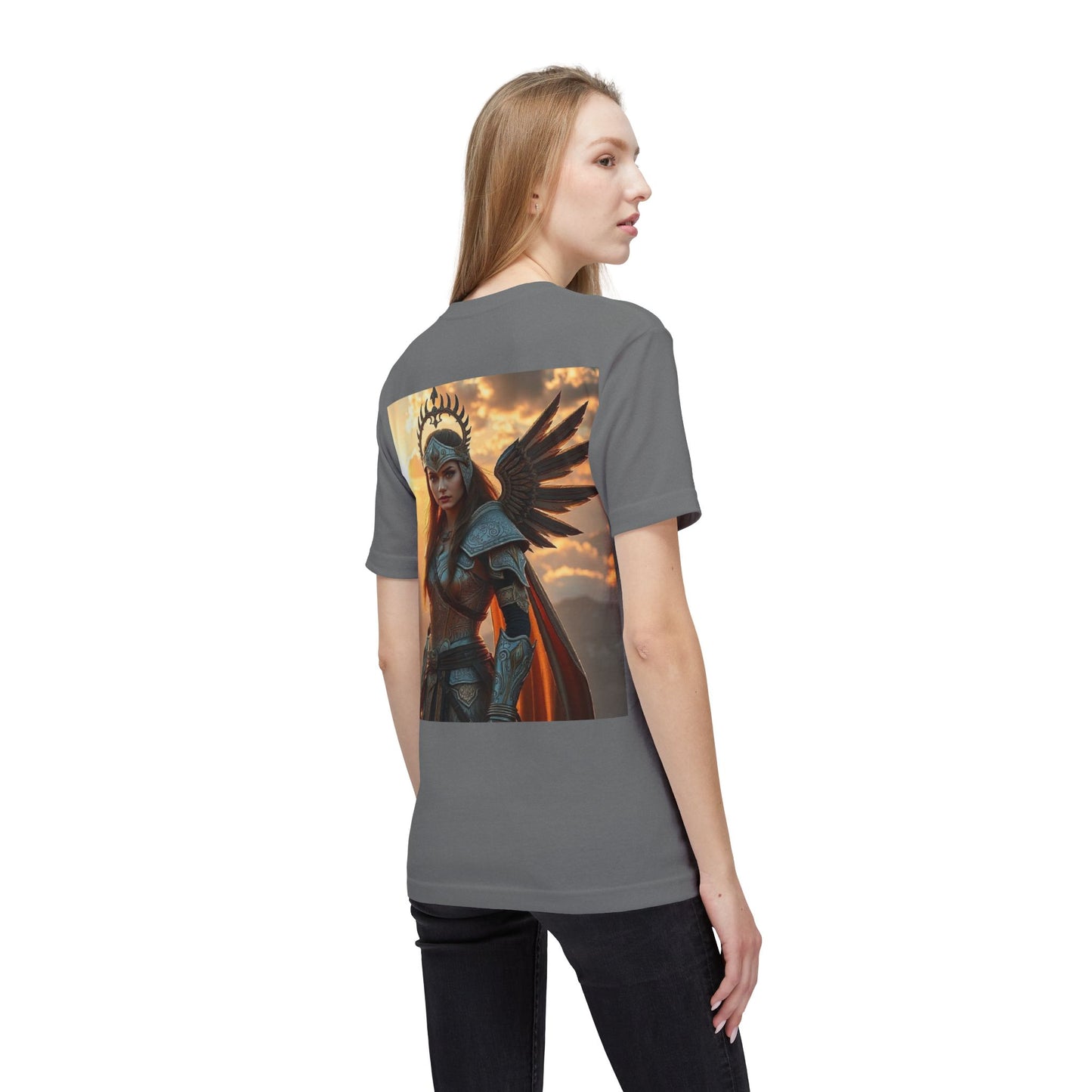 Valkyrie Warrior T-Shirt — Norse Shieldmaiden Sunset Graphic Tee