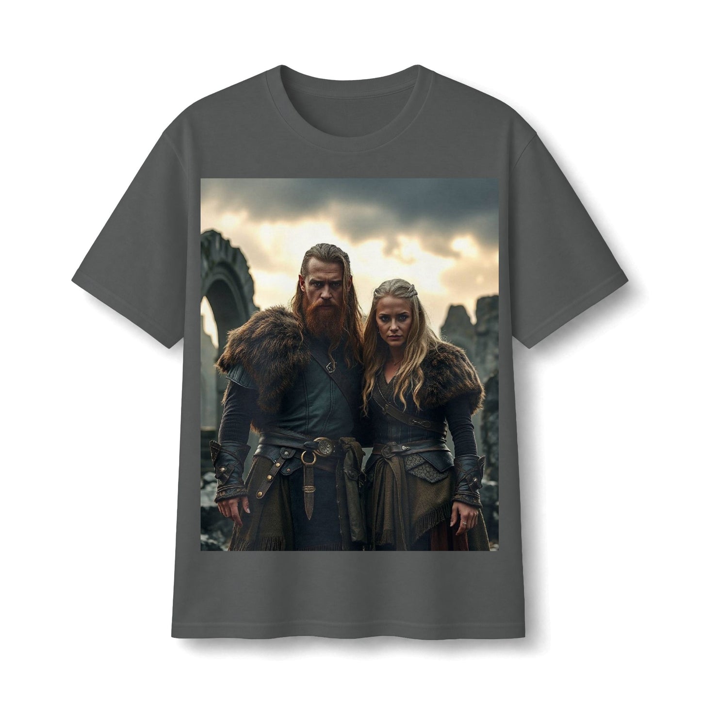 Viking Warrior Couple Graphic Tee
