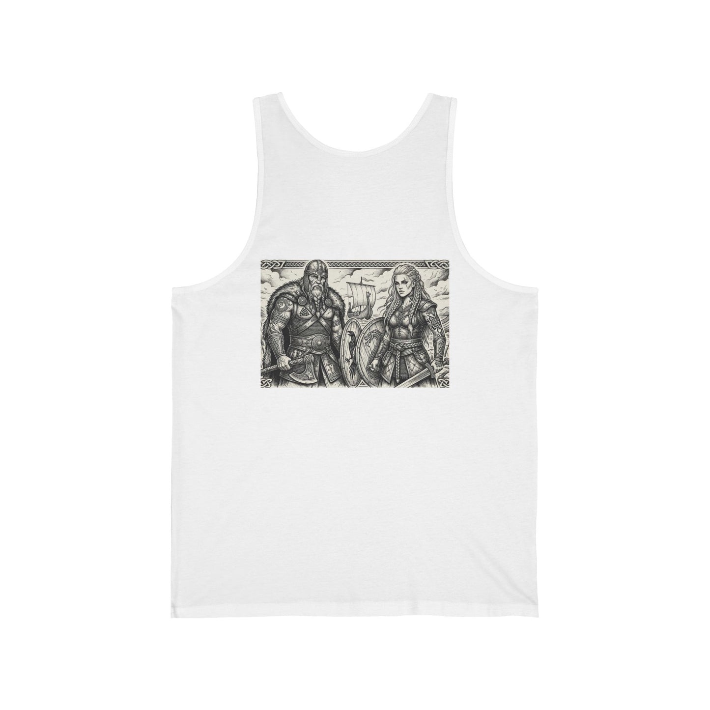Viking Warriors Tank Top — Norse Shieldmaiden & Warrior Illustration