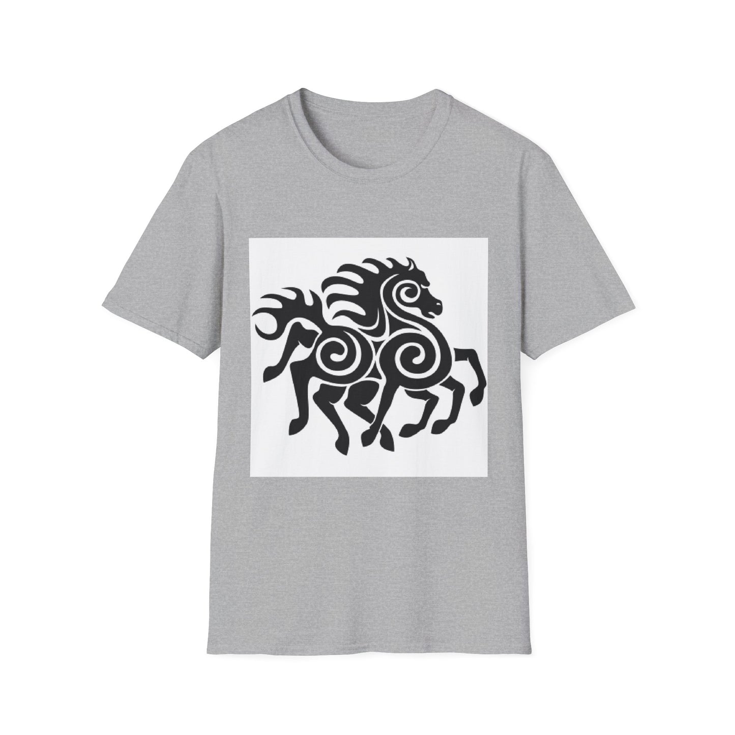 Tribal Horse Graphic T-Shirt — Celtic-Inspired Running Stallion Design