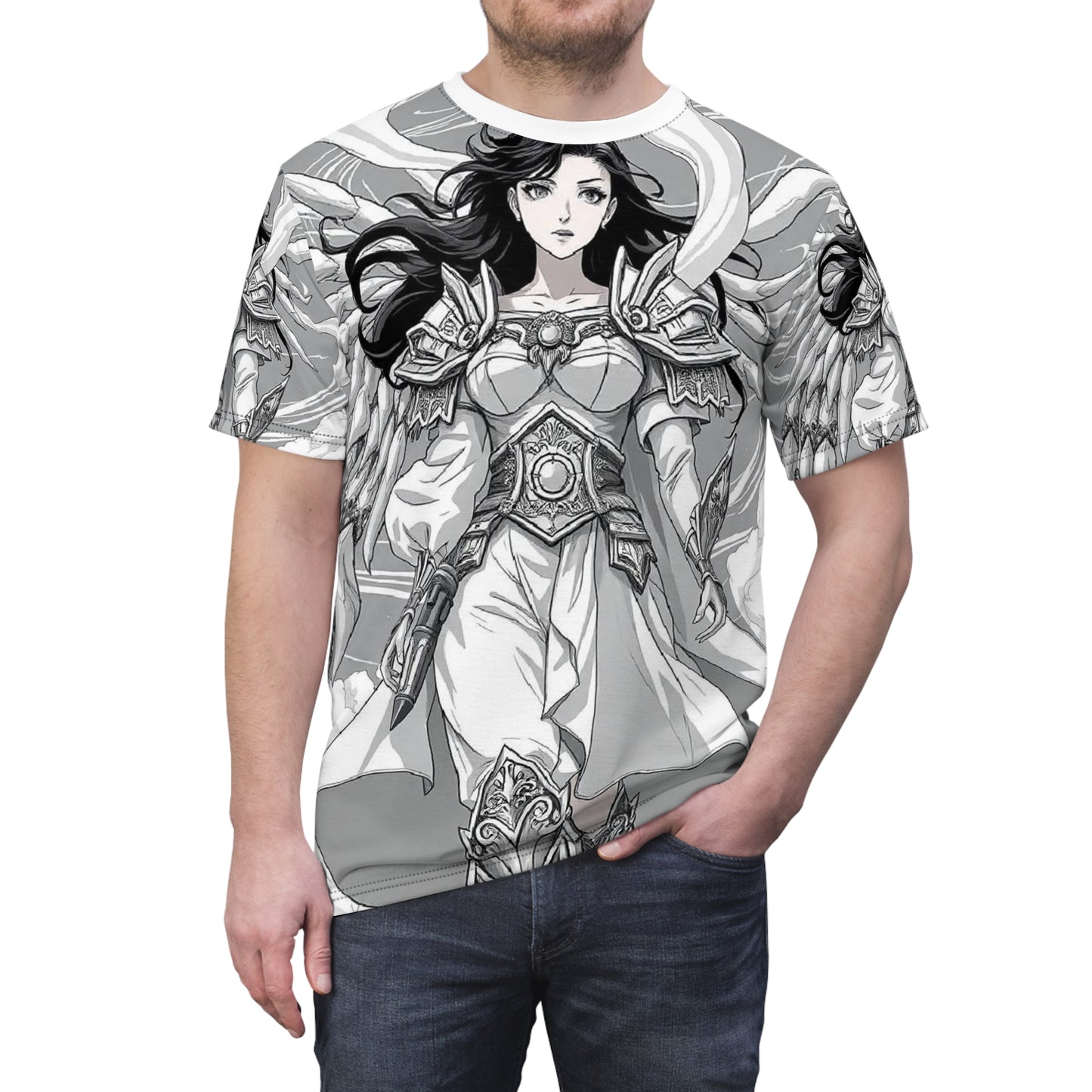 Angel Warrior All-Over Print Tee — Fantasy Goddess AOP Shirt