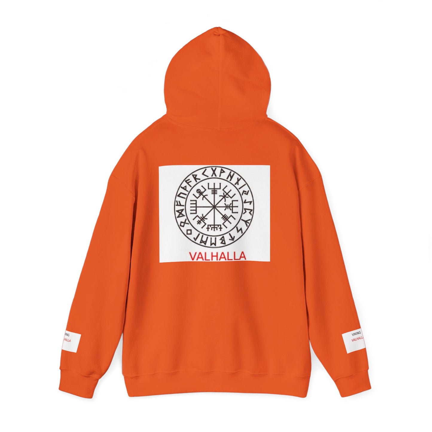 Viking Valhalla Hoodie — Norse Rune Shield Back Graphic