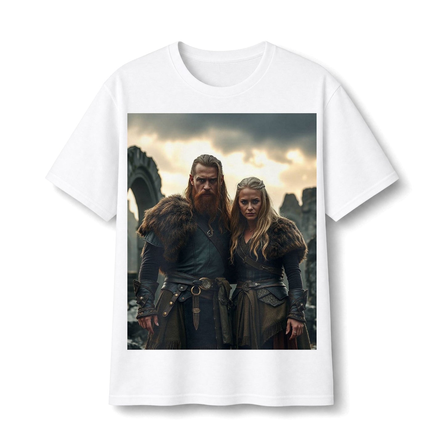 Viking Warrior Couple Graphic Tee