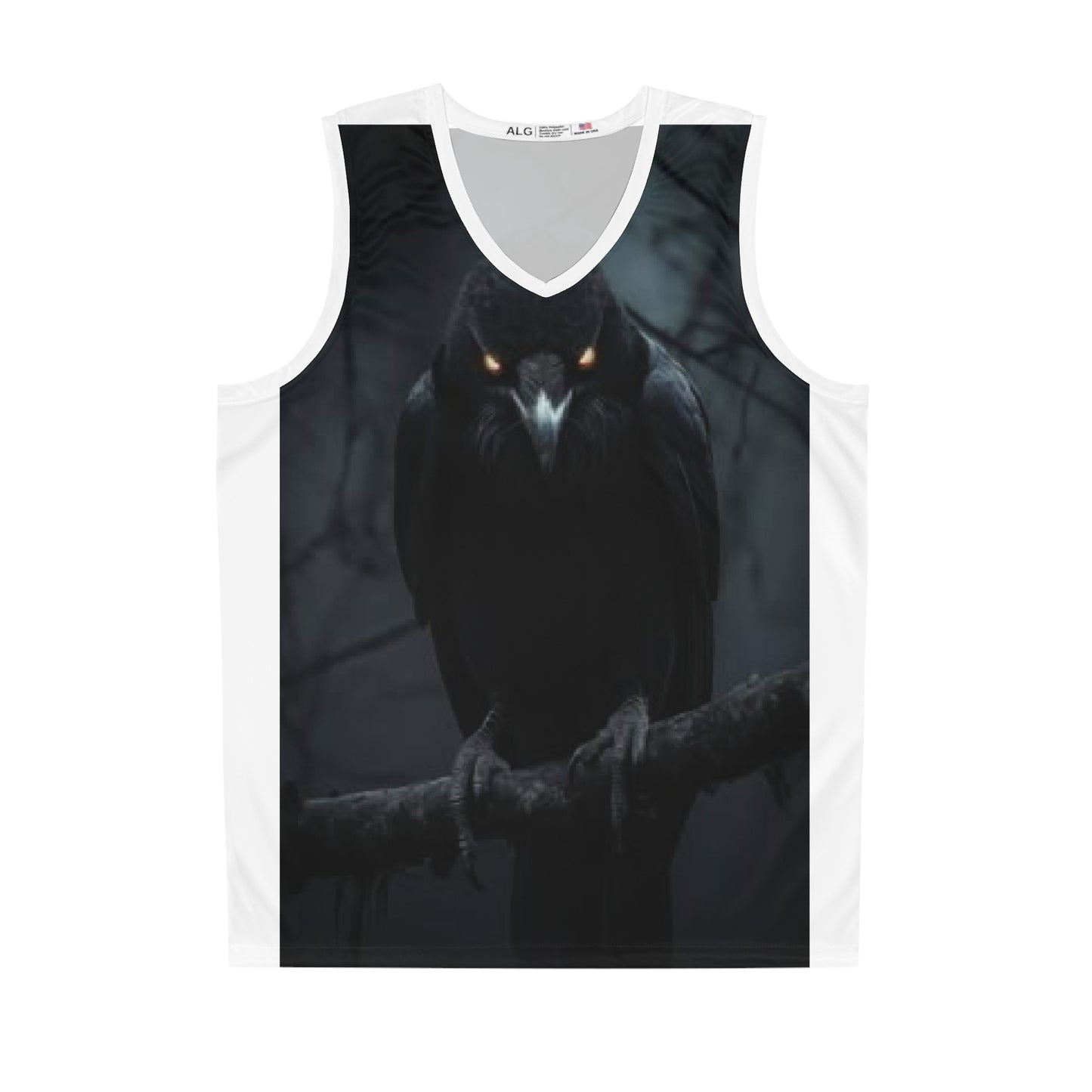Dark Raven Basketball Jersey – Gothic Crow All-Over Print