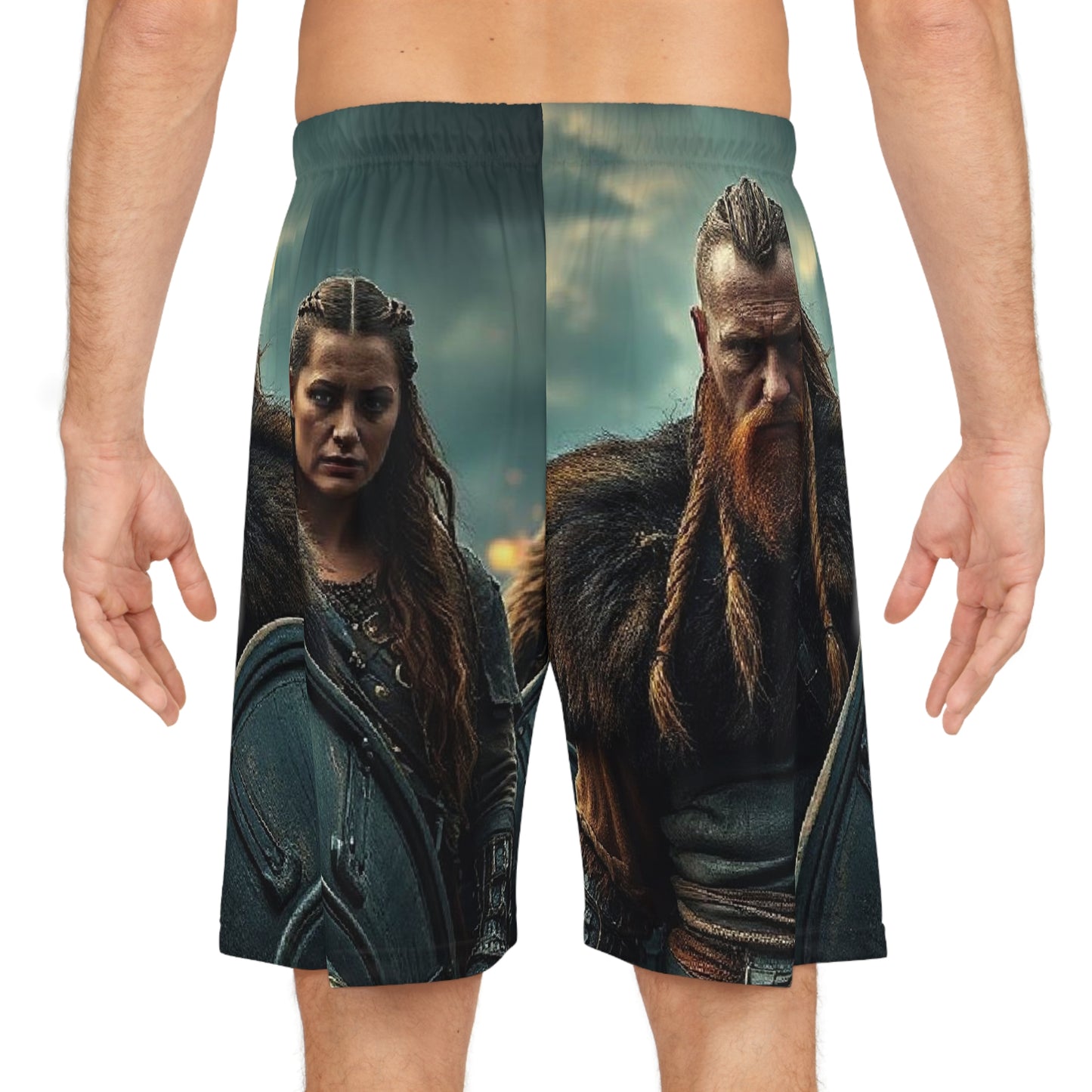 Viking Warriors Basketball Shorts — All-Over Print Athletic Shorts