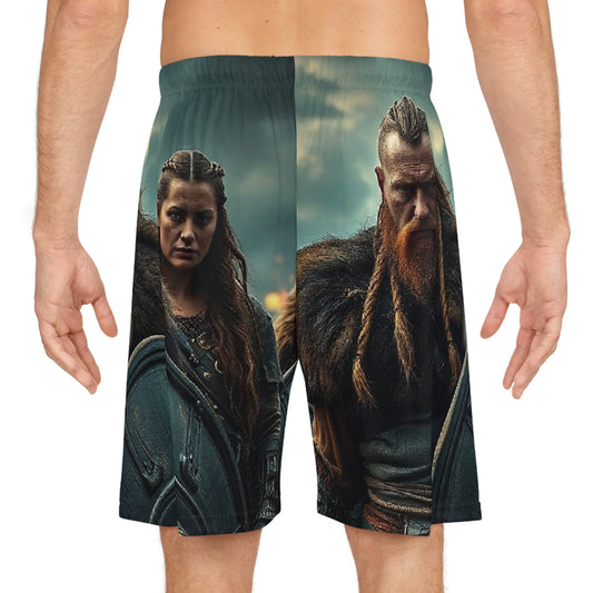 Viking Warriors Basketball Shorts — All-Over Print Athletic Shorts