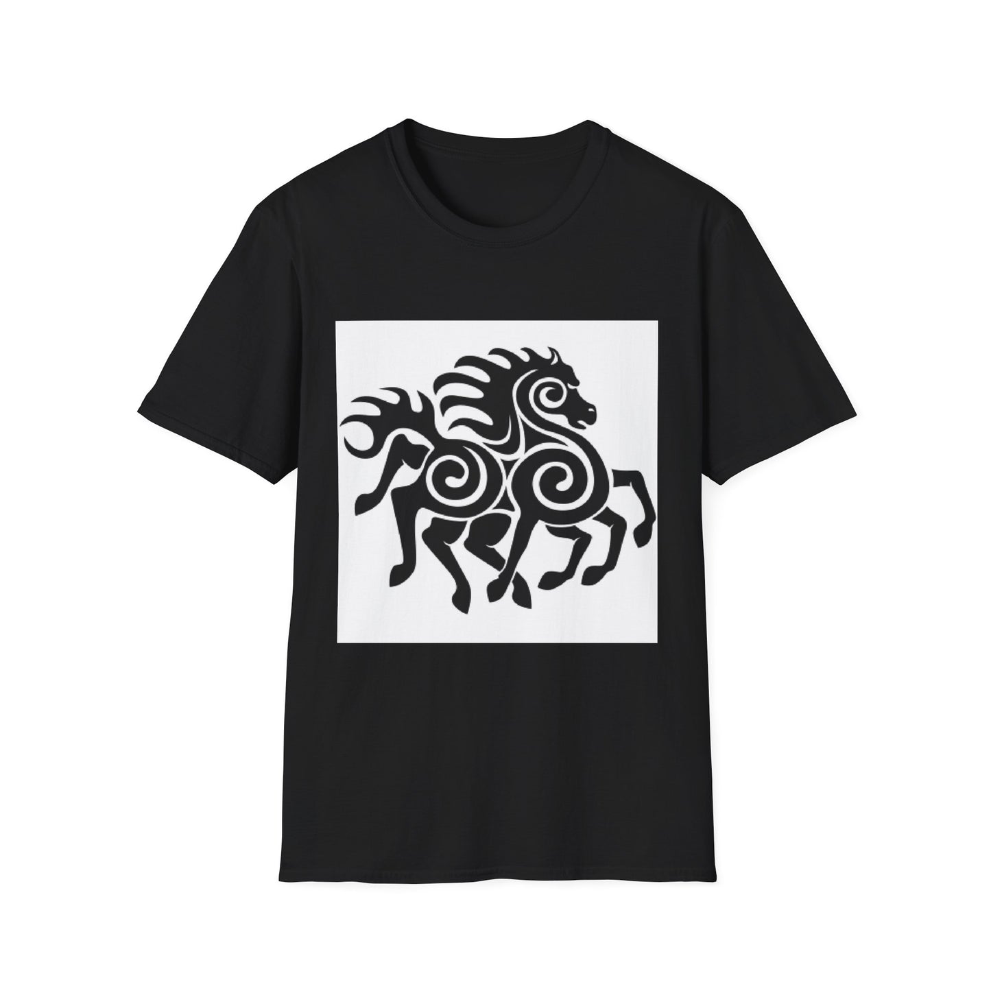 Tribal Horse Graphic T-Shirt — Celtic-Inspired Running Stallion Design