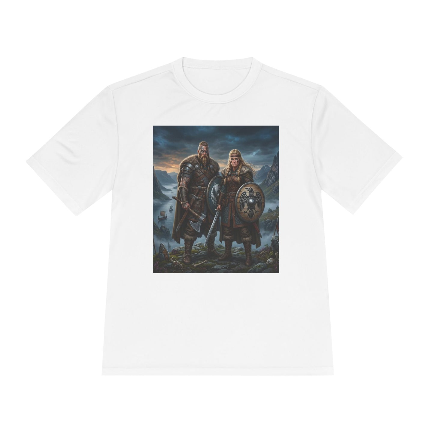Viking Warriors Graphic Tee — Norse Shield & Axe Mythic T-Shirt