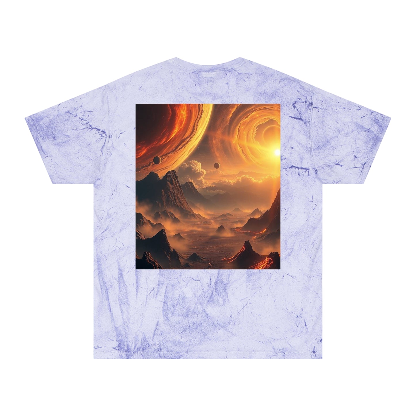 Solar Stormscape Tee — Sci‑Fi Planet Landscape Graphic T-Shirt