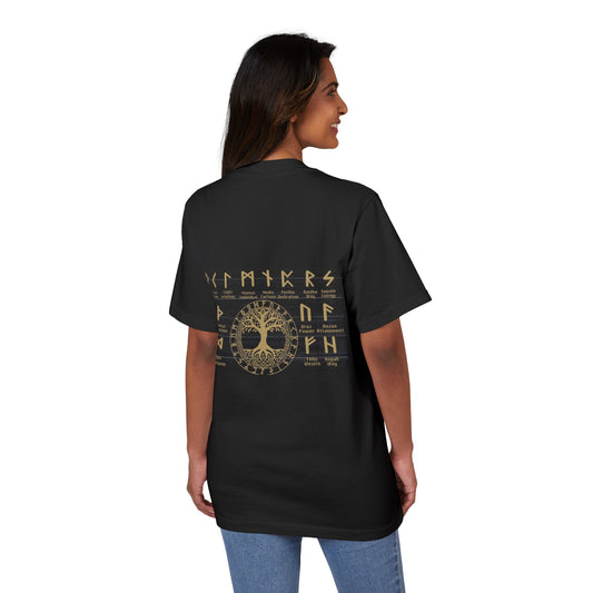 Viking Runes Tree of Life T-Shirt — Norse Rune Alphabet Graphic Tee