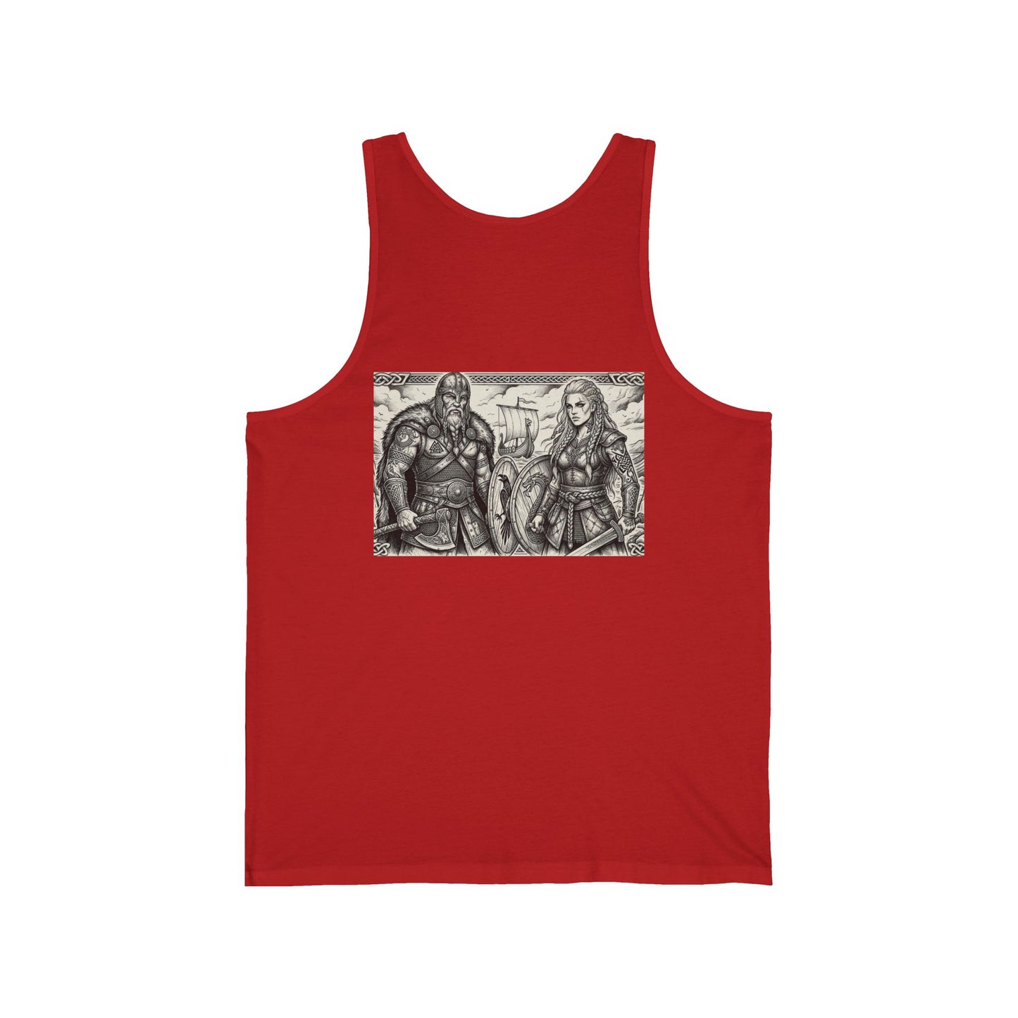 Viking Warriors Tank Top — Norse Shieldmaiden & Warrior Illustration