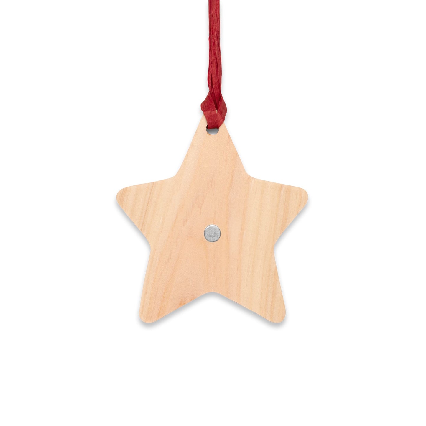 Viking Wolf & Woman Wooden Bell Ornament — Rustic Nordic Holiday Decoration