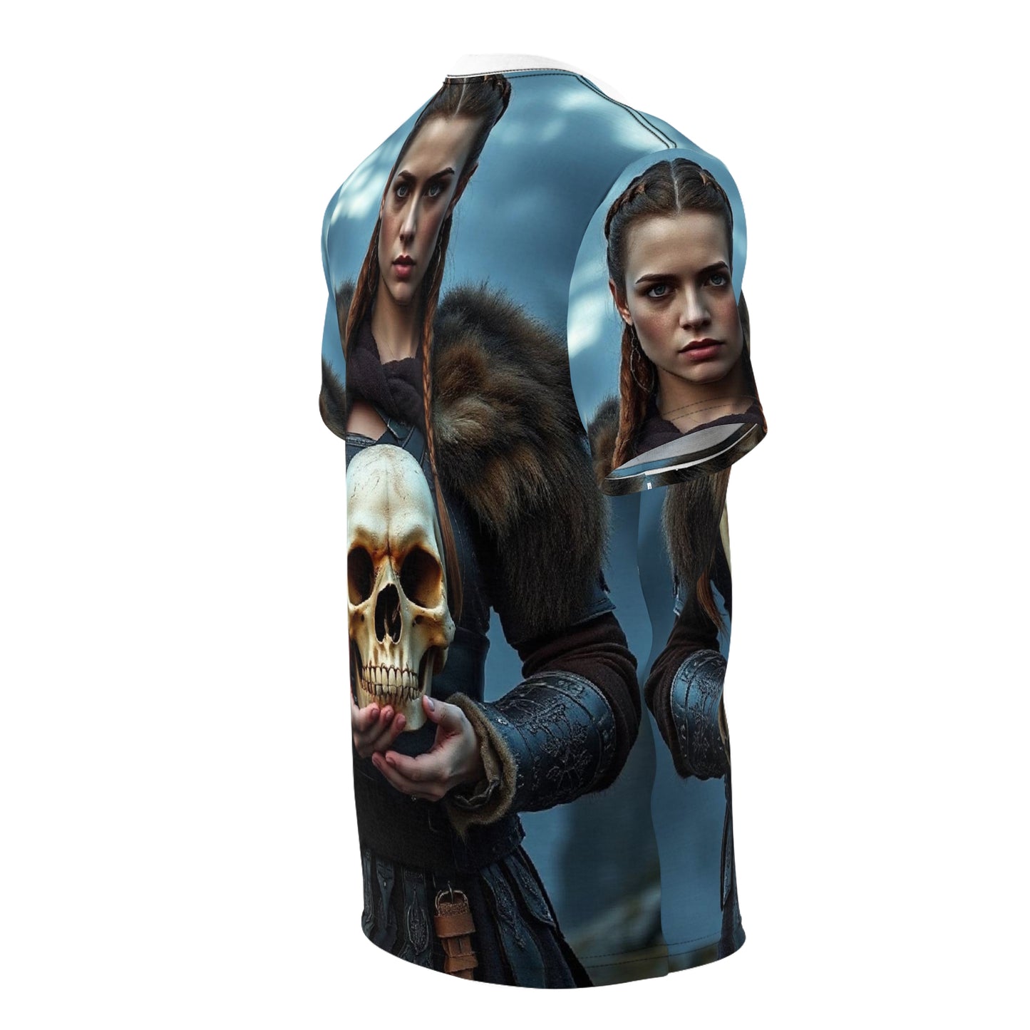 Viking Shieldmaiden Skull Graphic Tee