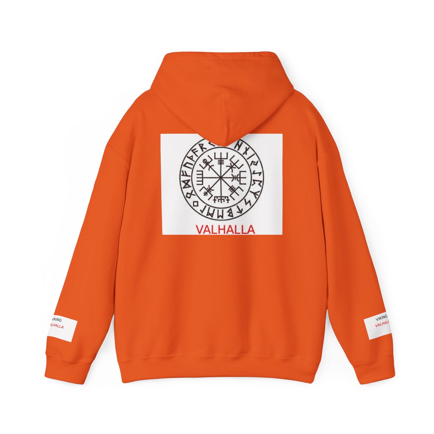 Viking Valhalla Hoodie — Norse Rune Shield Back Graphic