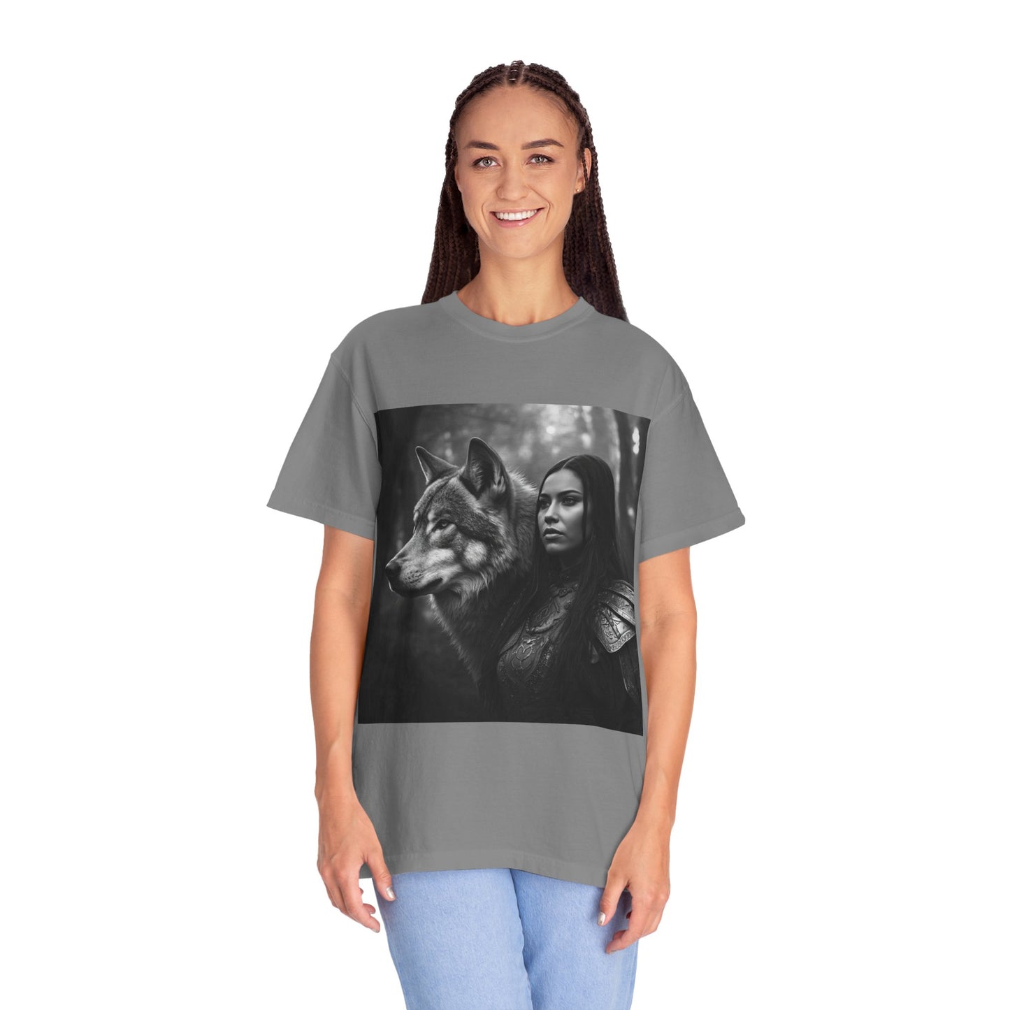 Wolf Warrior T-Shirt — Mystical Forest Warrior Graphic Tee