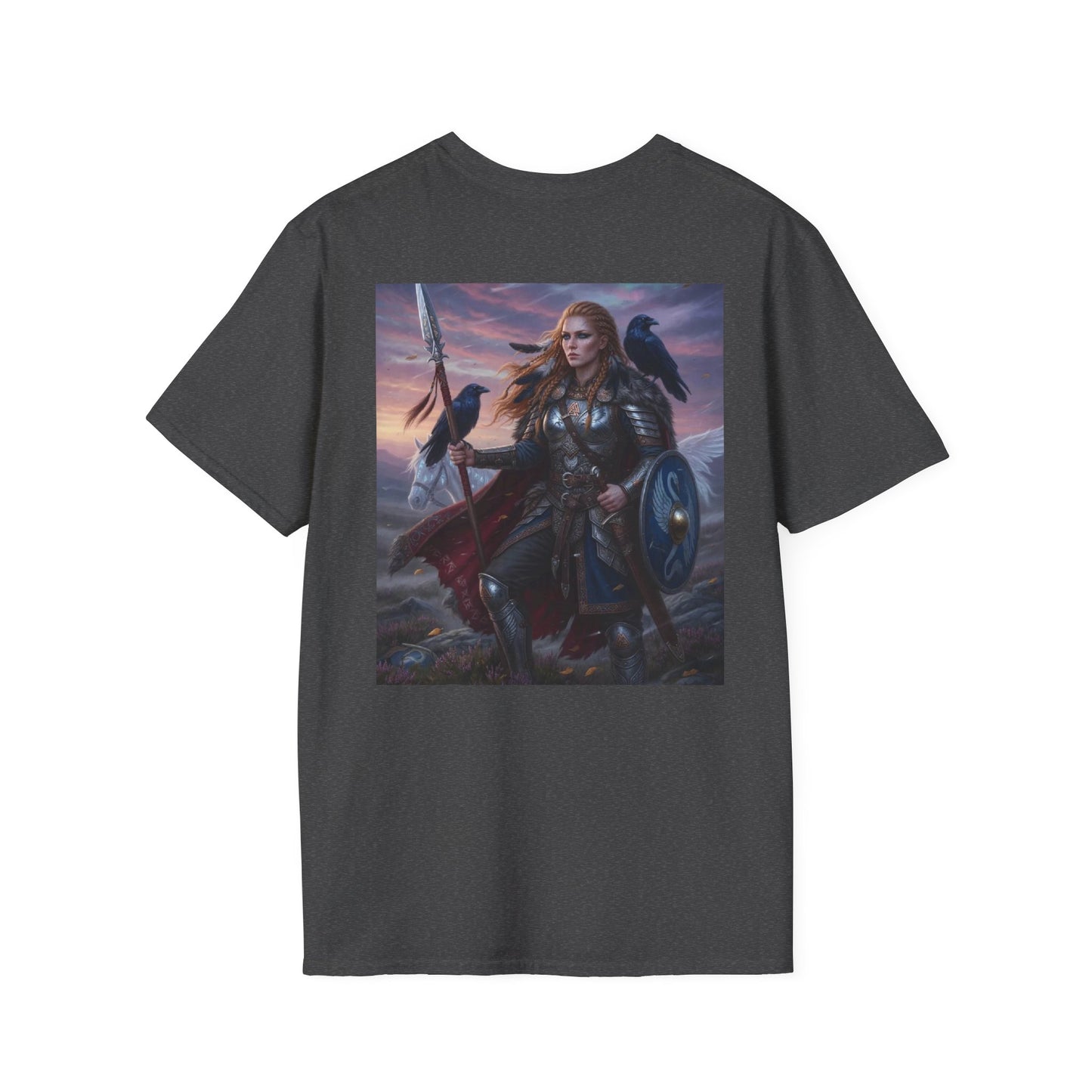 Valkyrie Warrior T-Shirt — Norse Shieldmaiden Art Tee