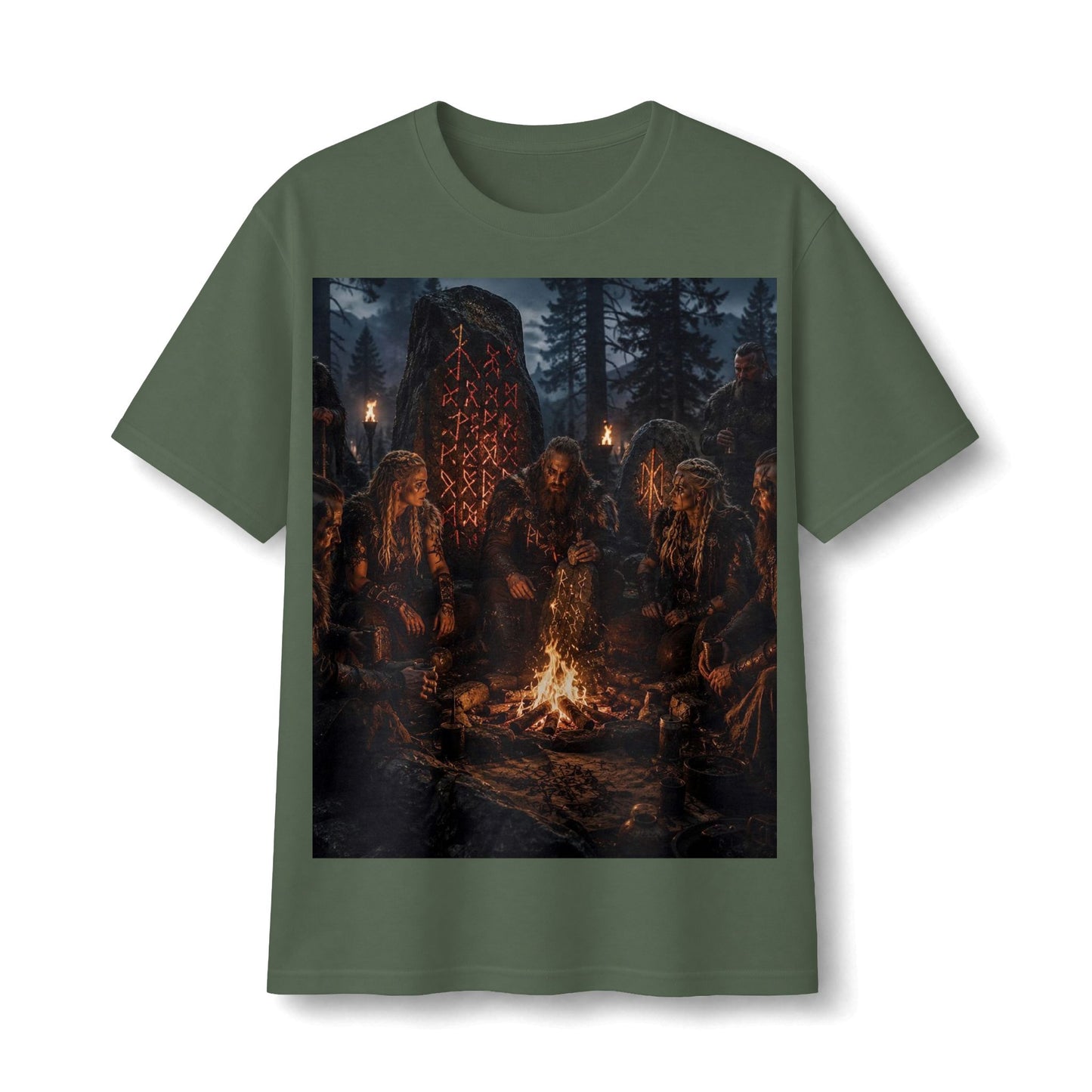 Viking Campfire Scene T‑Shirt