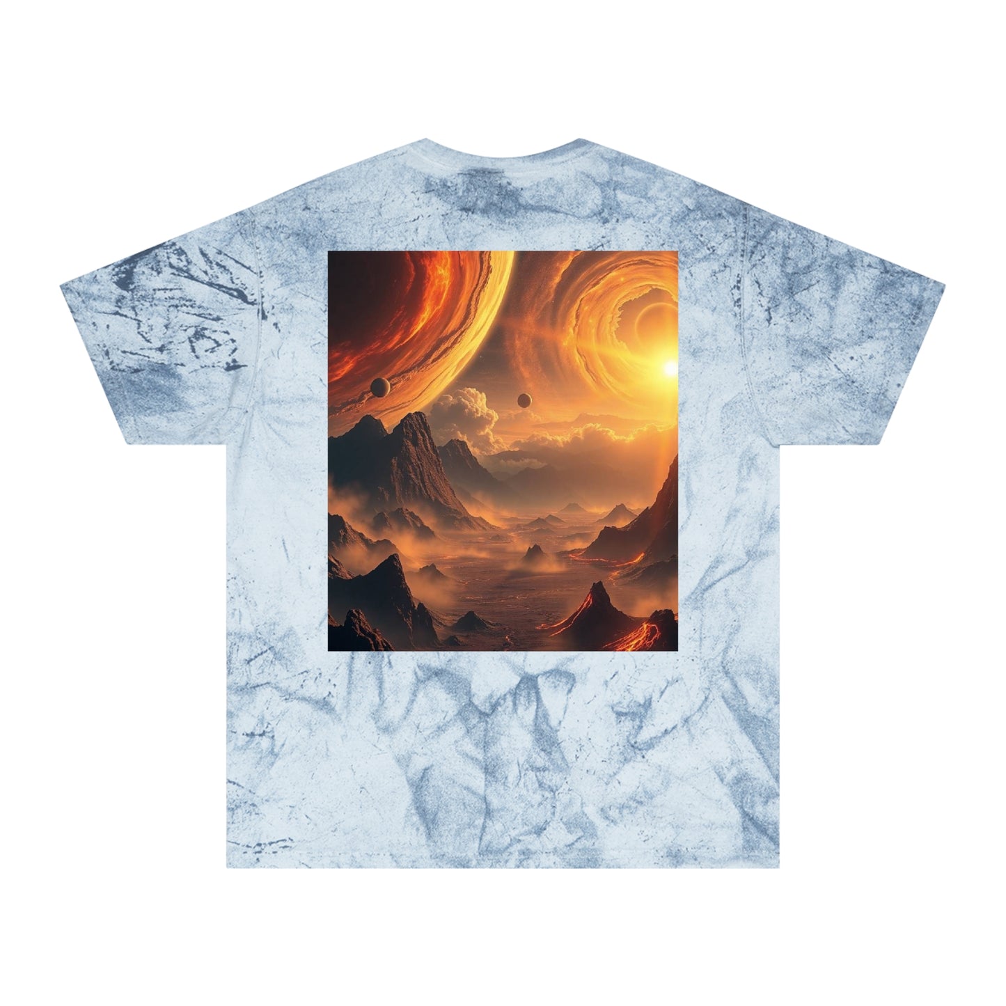 Solar Stormscape Tee — Sci‑Fi Planet Landscape Graphic T-Shirt