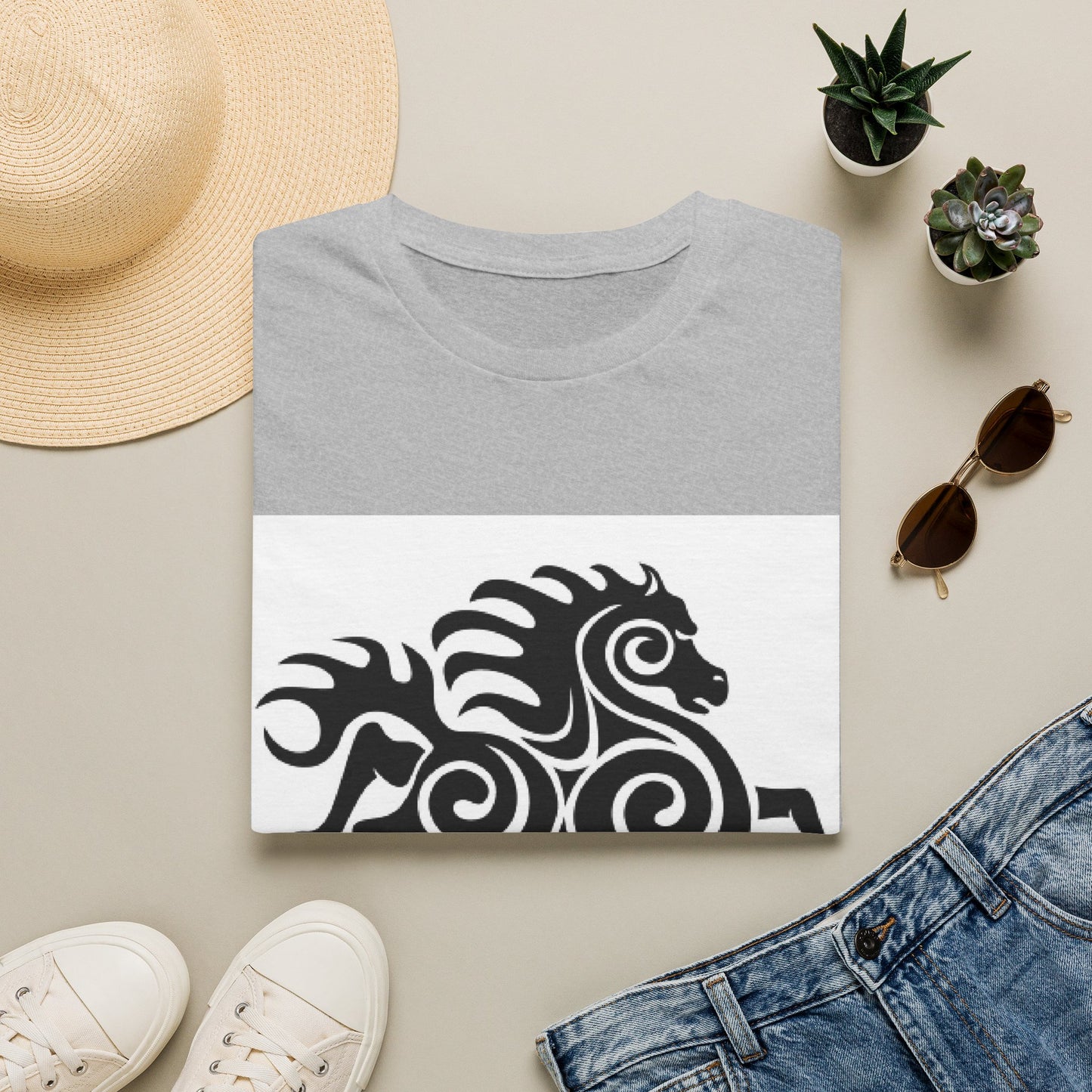 Tribal Horse Graphic T-Shirt — Celtic-Inspired Running Stallion Design
