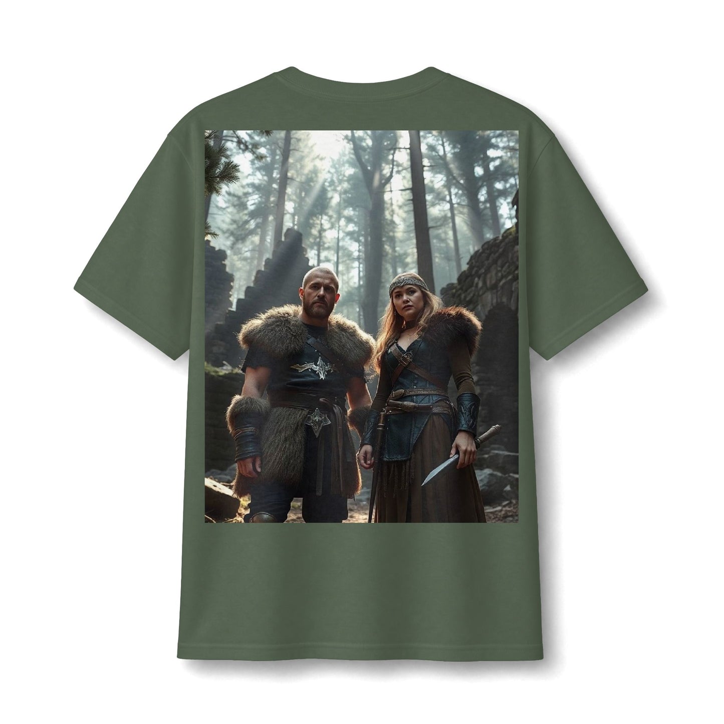 Viking Warriors Forest Light Cotton Tee