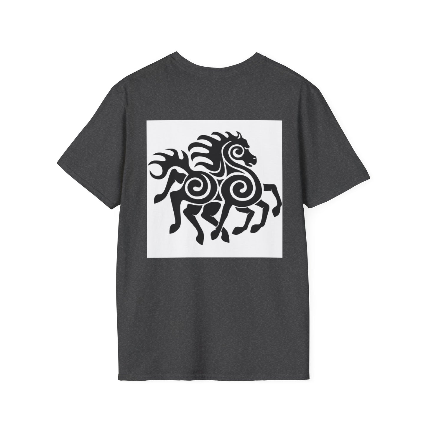 Tribal Horse Graphic T-Shirt — Celtic-Inspired Running Stallion Design
