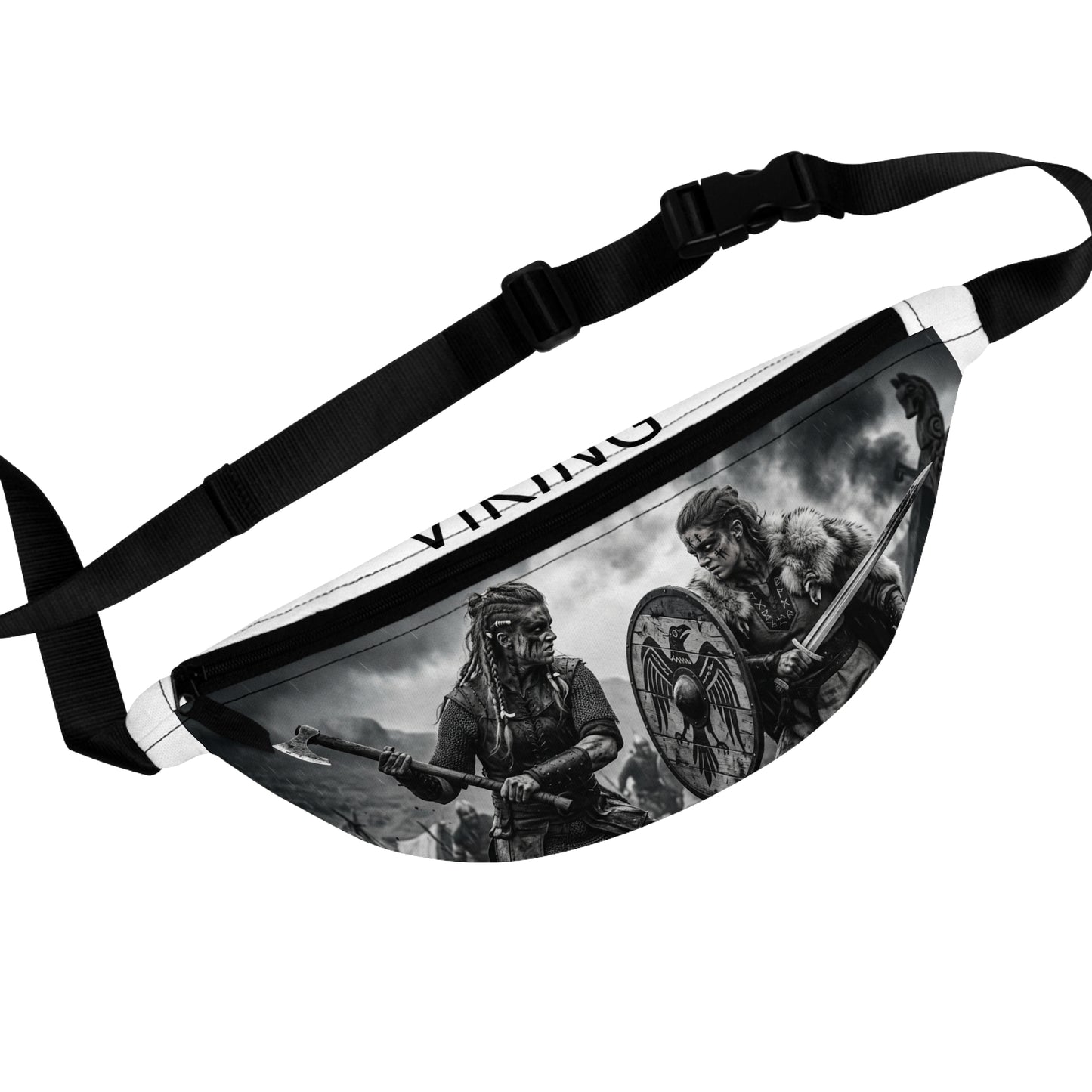 Viking Warriors Fanny Pack — Nordic Shield Battle Waist Bag