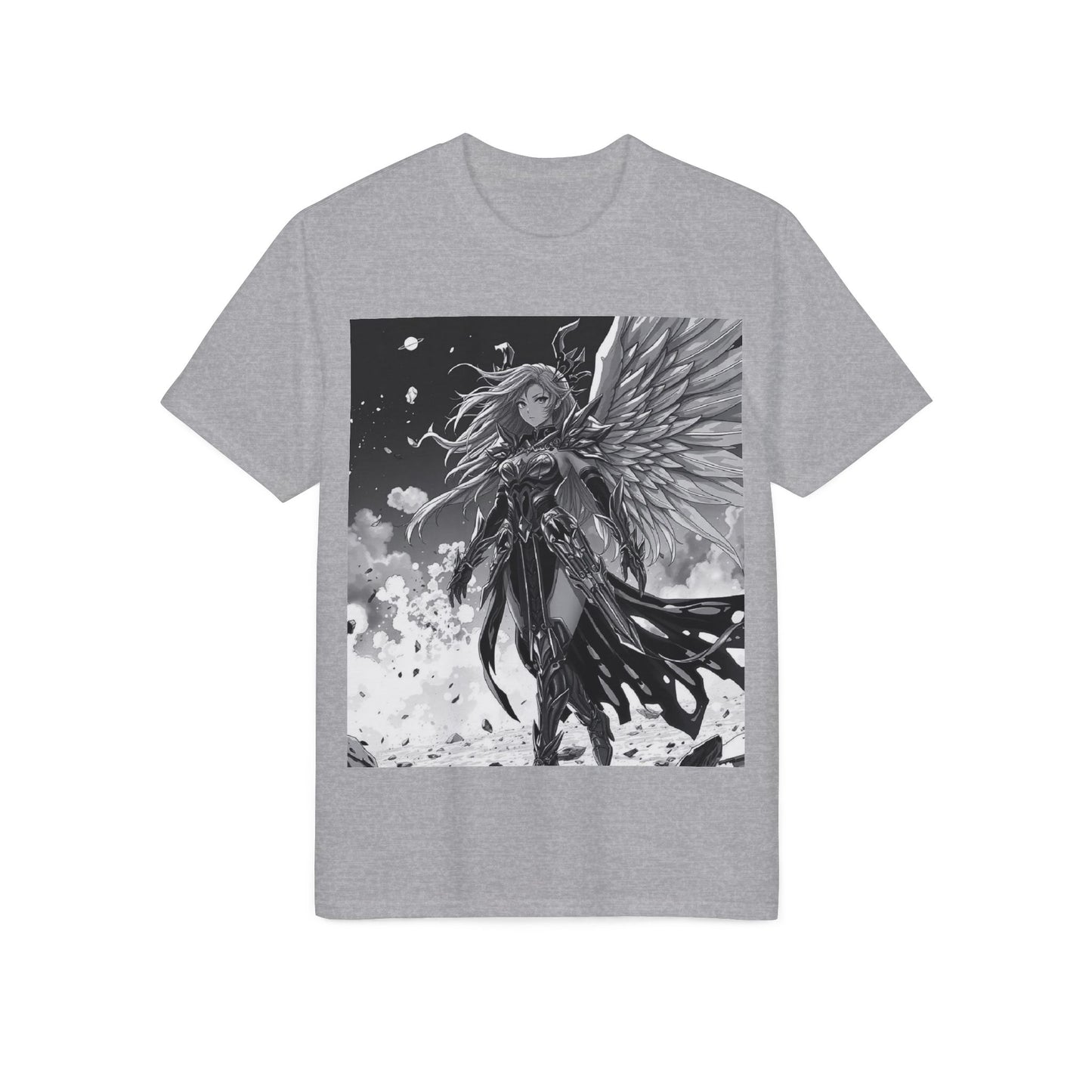 Angel Warrior T-Shirt — Gothic Fantasy Winged Hero Graphic Tee