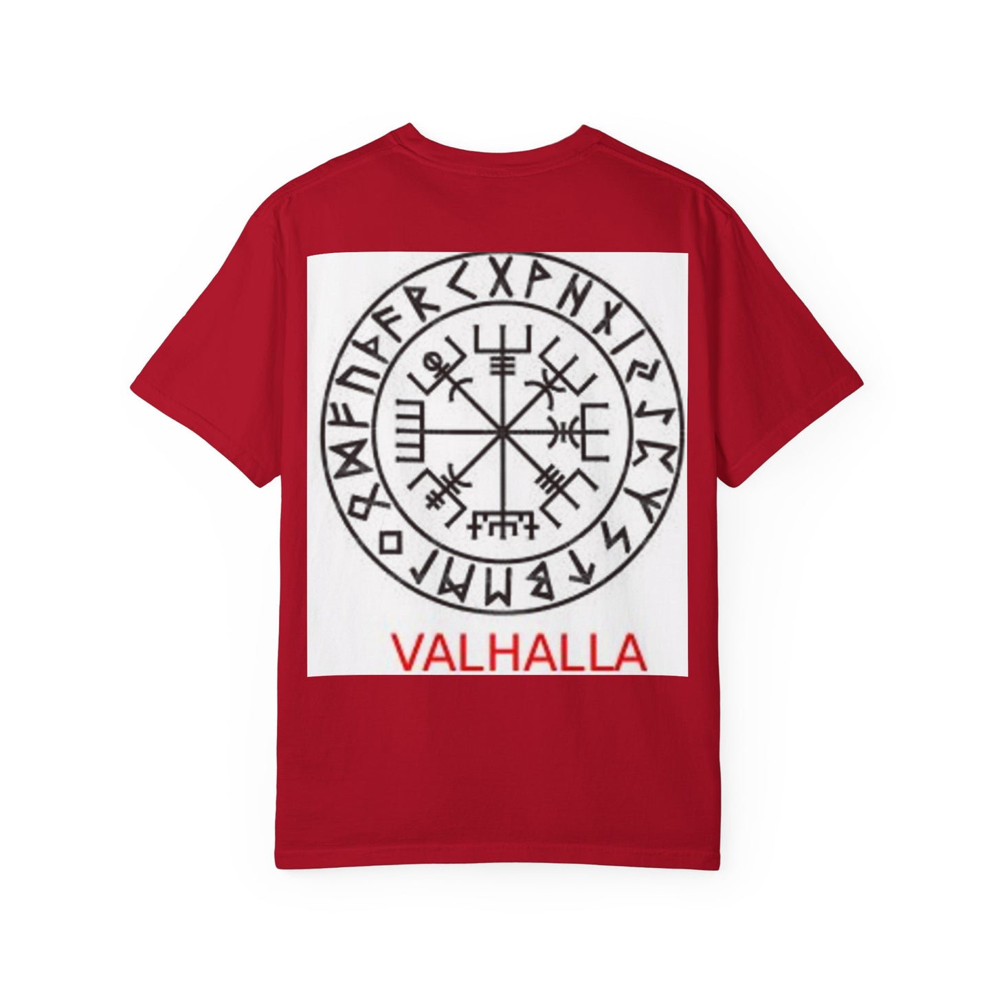 Viking Valhalla T‑Shirt — Norse Rune Compass Back Graphic