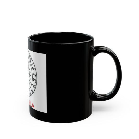 Valhalla Viking Rune Coffee Mug — Black Ceramic 11oz/15oz
