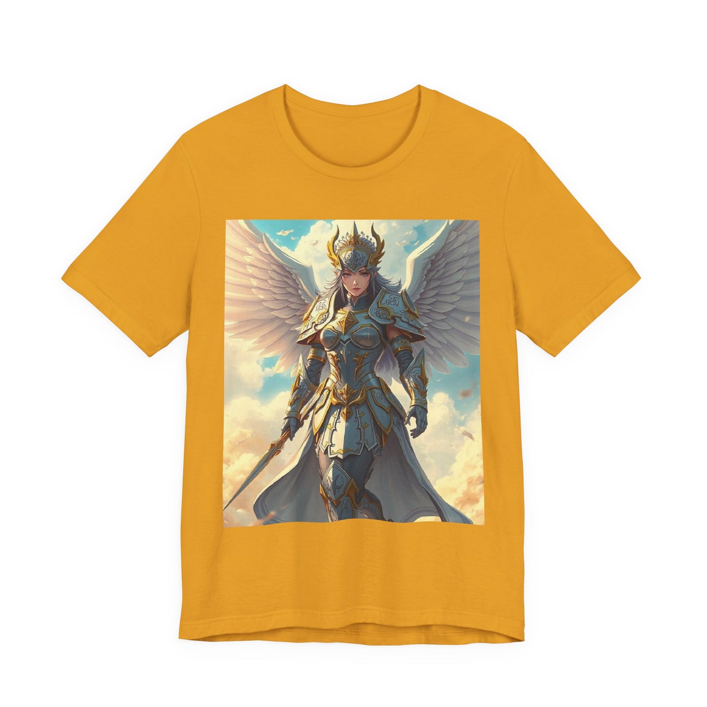 Angel Warrior T-Shirt — Fantasy Valkyrie Winged Armor Graphic Tee