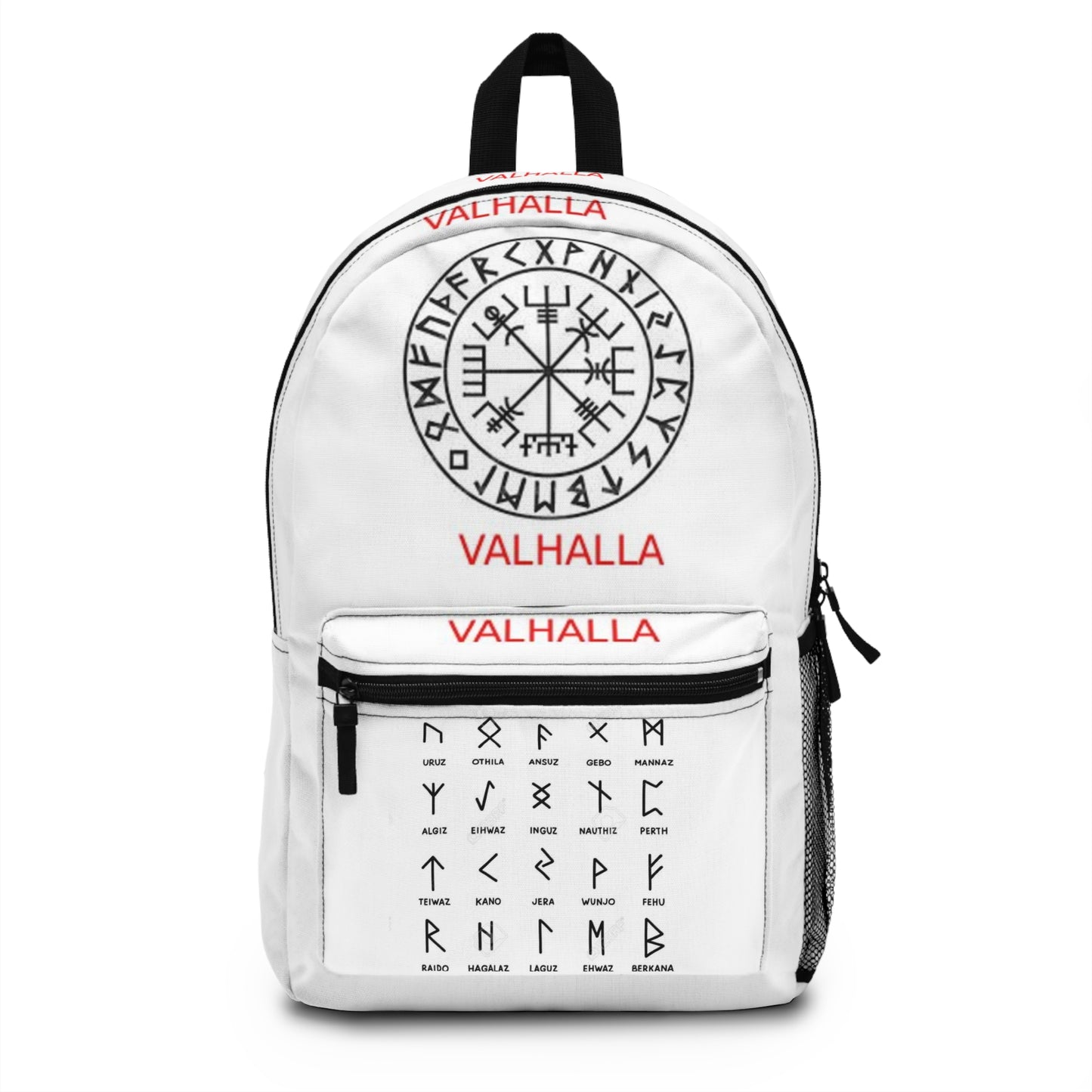 Valhalla Viking Runes Backpack – Vegvisir & Tree of Life Norse Design